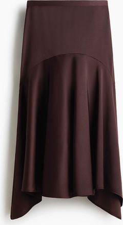 H&M Jupe aus Satintwill - Brown