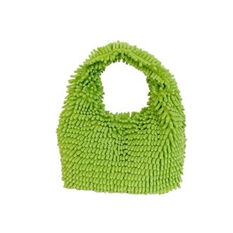 Generic Womens Plush Bags Plush Bag Purse Handbags Vintage Furry Ladies Shoulder Bags Fashion Girls Underarm Casual Tote(Green)