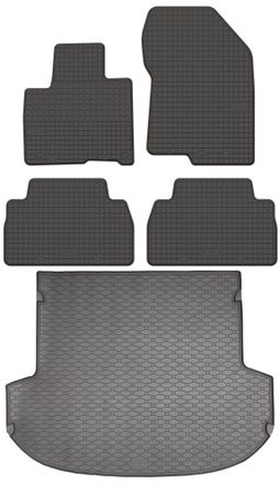 OEM Juego De Alfombrillas De Goma Para Coche Y Maletero Para Hyundai Santa Fe Iv Suv (modelos 2019-2024)