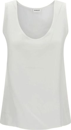 P.A.R.O.S.H. P.a.r.o.s.h., Tops, Dames, Wit, L, Tanktop met diepe U-halslijn