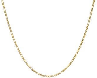 Diamant L'éternel 9ct geelgouden 7,1 g Figaro-ketting, 51 cm/20 lengte, 3 mm breed