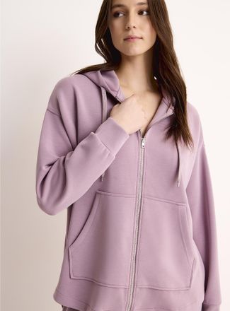 Miiyu Womens Peachskin-feel long hoodie