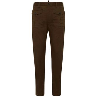 Dsquared2 Slim-fit Trousers, male, Green, 3XL, Slim-fit Trousers
