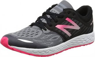 New Balance Womens Fresh Foam zante V2 Running Shoes In Black/gray/pink