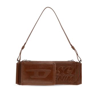 Diesel Shoulder Bags, unisex, Brown, Size: ONE SIZE Flag-D Shoulder Bag