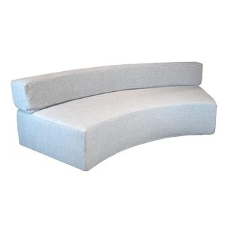 MX HOME Sof&aacute; banqueta semicircular - Lino gris