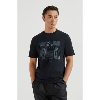 Brunello Cucinelli Jersey T-shirt in Black at Nordstrom, Size Xxx-Large Eu