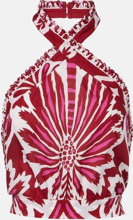 Poupette St Barth Top Suma in cotone con stampa floreale