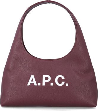 A.P.C. A.p.c., Tassen, Dames, Paars, ONE Size, Leer, Baby Ninon Schoudertas