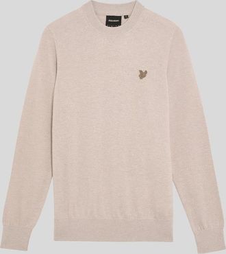 Lyle & Scott Mens Lambswool Crew Neck Jumper - Brown - Size X-Large