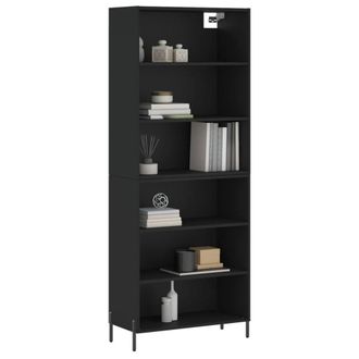 Berkfield Home Highboard Black 69.5x32.5x180 cm Engineered Wood