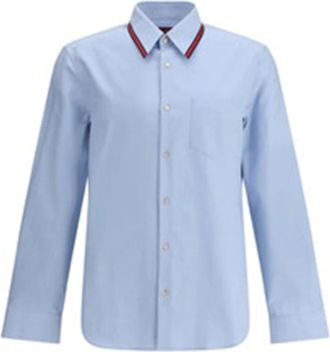 Gucci Heren, Overhemden, Blauw, Maat: 5XL Katoen