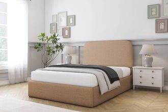 Comfort Beds Diana Dumfries Bed Frame With Mattress-45 Upholstered in Light Brown | Size: Single