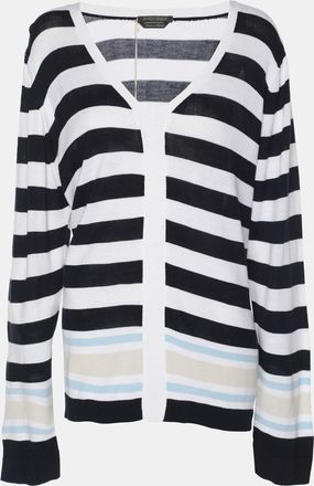 Marina Rinaldi Multicolor Stripe Knit Fabric Sweatshirt