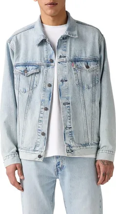 Levi's Relaxed Fit Denim Trucker Jacket in Brightside Trucker at Nordstrom, Size Xx-Large