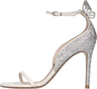 Sophia Webster Mariposa Sandaal - Dames - Sandalen met hakken - Grijs - 37 EU - Leer - Schoenen