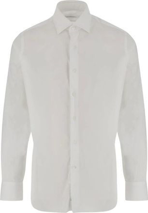 Alessandro Gherardi Overhemden, Heren, Wit, 3Xl, Katoen, Stretch Katoenmix Overhemd