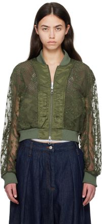 アウターその他 THE ATTICO Nylon bomber jacket Green 250WCB00070 The Attico Nylon Bomber Jacket - Green - Women | 250WCB00070828