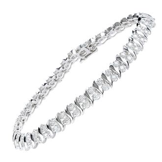 Diamant L'&eacute;ternel Womens 9ct White Gold Bracelets With 1ct Diamond - One Size