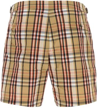 Burberry Mens Selkirk Swim Shorts Beige Polyester Nylon Swimwear