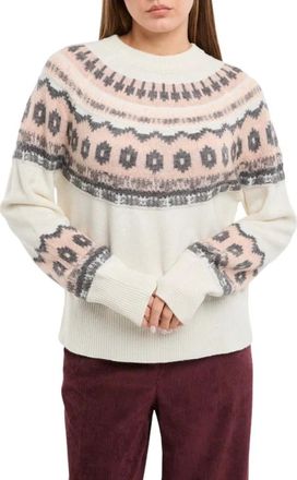 Marella Jersey de mohair con jacquard y cuello redondo - Knitwear - Mujer - Multicolor - L