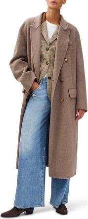 Rag & Bone Vasso Double Breasted Wool Blend Coat in Taupe at Nordstrom, Size Medium