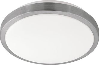 Eglo Plafoniera Classico Competa 1 Acciaio Bianco Luce Led Integrato 18w