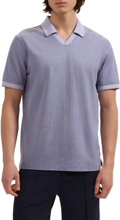 Bugatchi Tipped Johnny Collar Polo in Orchid at Nordstrom, Size X-Large