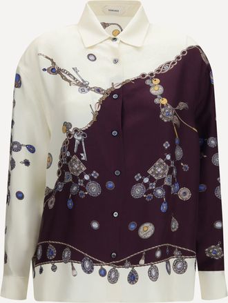 Versace Camicia in seta con stampa Woman 40
