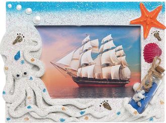 Beachcombers Octopus 4x6 Photo Picture Frame in White at Nordstrom, Size Medium
