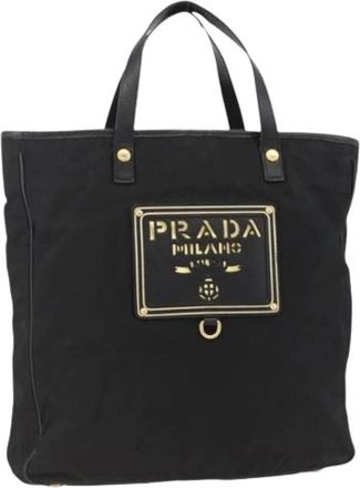 Prada Pre-owned Vintage Tote Bag - Dames - Vintage Shopper - Zwart - ONE Size - Leer - Vintage