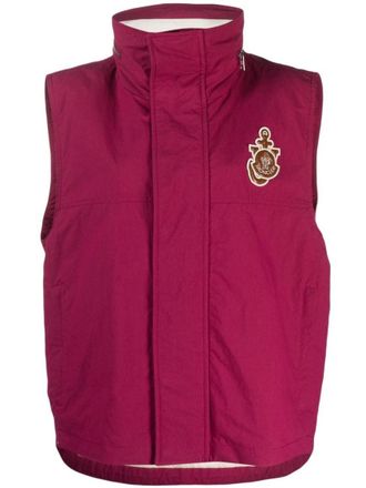 Moncler Fuchsia Logo Mock Collar Jacket