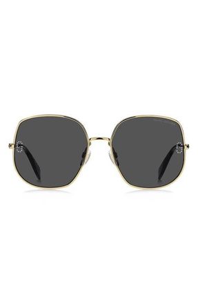 Marc Jacobs 59mm Square Sunglasses in Gold/Grey at Nordstrom