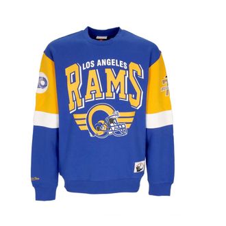 Mitchell & Ness Hoodies & sweatvesten, Heren, Blauw, S, Katoen, NFL Los Angeles Rams Crewneck Sweatshirt