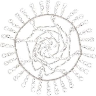 Paco Rabanne crystal-chain headpiece - Argento