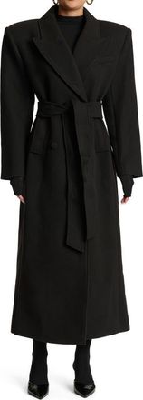 Naked Wardrobe Power Oversized Coat in Black at Nordstrom, Size X-Small