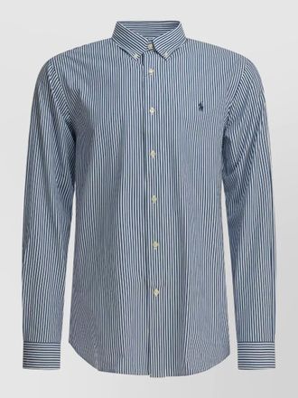 Polo Ralph Lauren custom fit shirt logo long sleeves stripes
