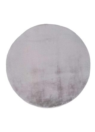 Atticgo Alfombra redonda lavable shaggy gris 120x120 cm