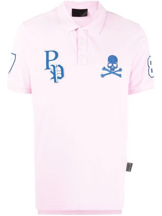 Philipp Plein Polo Skull And Plein - Rosa
