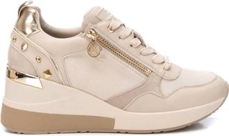 Xti Womens Casual Wedge Sneakers In Beige