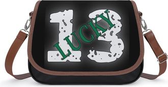 Generic Lucky Number 13 Small Womens Crossbody Bags Shoulder Handbag with Adjustable Strap for Travel