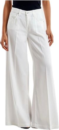 Vicolo Jeans, Dames, Wit, M, Witte Wijde Pijp Jeans