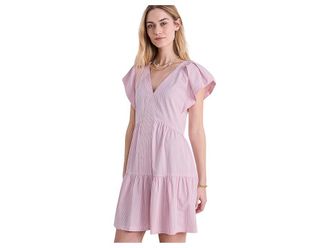 Vineyard Vines Sophie Harbor Dress Womens Dress Vineyard Seersucker - Palm Beach/White Cap : SM, Nylon/Spandex