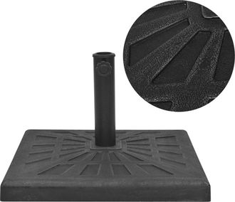 vidaXL Base De Sombrilla Resina Cuadrada Negra 19 Kg Vidaxl