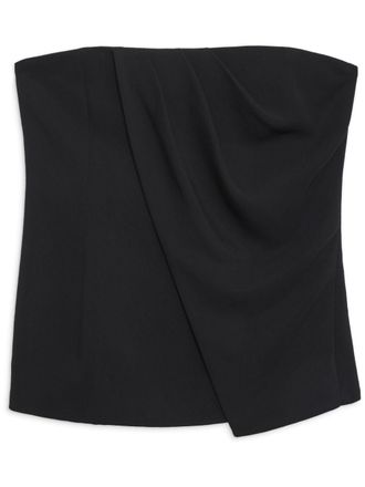 Anine Bing Halle draped strapless top - Black