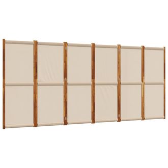 vidaXL Biombo Divisor De 6 Paneles Gris Taupe 420x180 Cm Vidaxl