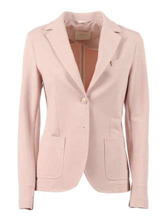 Circolo 1901 Pink Tailored Single Button Fleece Jacket