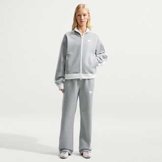 Nike Womens Studio Fleece Weight Nike Womens Run Club Mid-Rise Track Pants in Grey | IO2302-063
