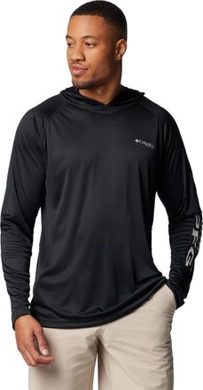 Columbia Mens Terminal Tackle Hoodie, Black/Cool Grey Logo, Medium