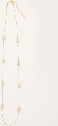 Fat Face FatFace Gold Tone Heart Chain Necklace